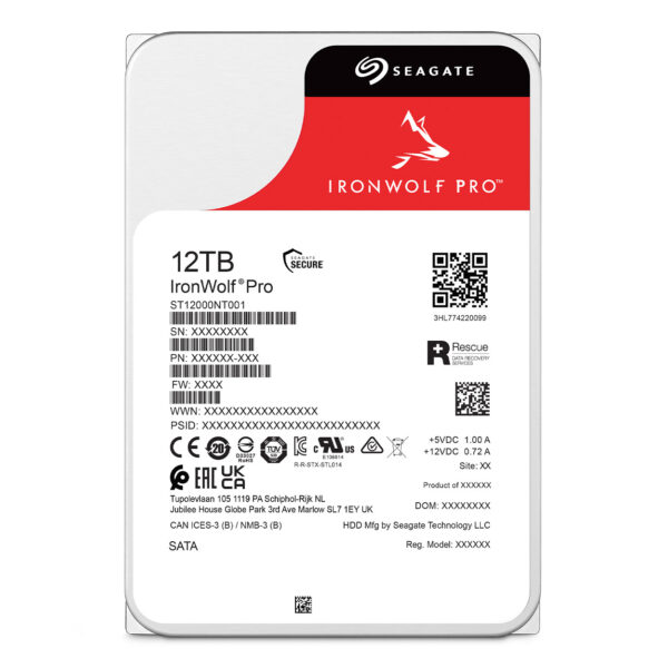 SEAGATE IRONWOLF PRO 12 TB 7200RPM 7/24  1-16 Yuvalı Nas iç - Görsel 3