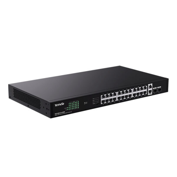 TENDA TEG1128P-24-410W 24GE PoE Port (410W), 2x Uplink, 2x SFP Switch - Görsel 2