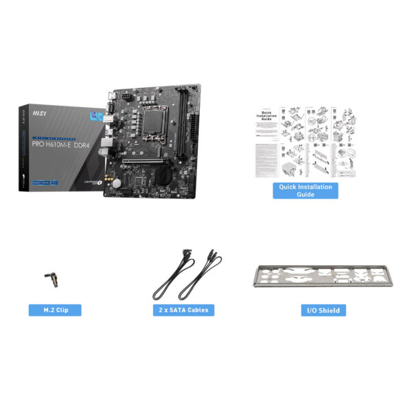 MSI PRO H610M-E DDR4 SOKET 1700 DDR4 3200(OC) HDMI VGA M.2 USB3.2 1x 1G LAN mATX - Görsel 4