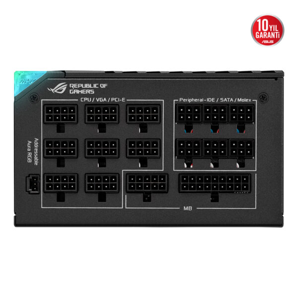 ASUS ROG-THOR-1200P2-GAMING PLUS PLATINUM 1200W MODÜLER GÜÇ KAYNAĞI - Görsel 10