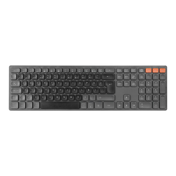 EVEREST KB-2610 Siyah/Gri 2.4G BT1 BT2 3 in 1 Q Kablosuz Klavye - Görsel 6