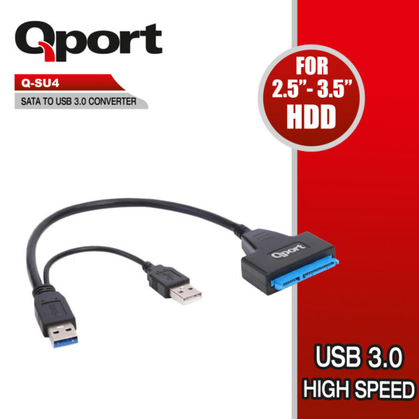 QPORT SATA TO USB3.0 ÇEVİRİCİ USB GÜÇ DESTEKLİ (Q-SU4)