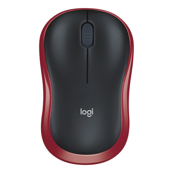 LOGITECH M185 Kırmızı-Gri Kablosuz Mouse - Görsel 3