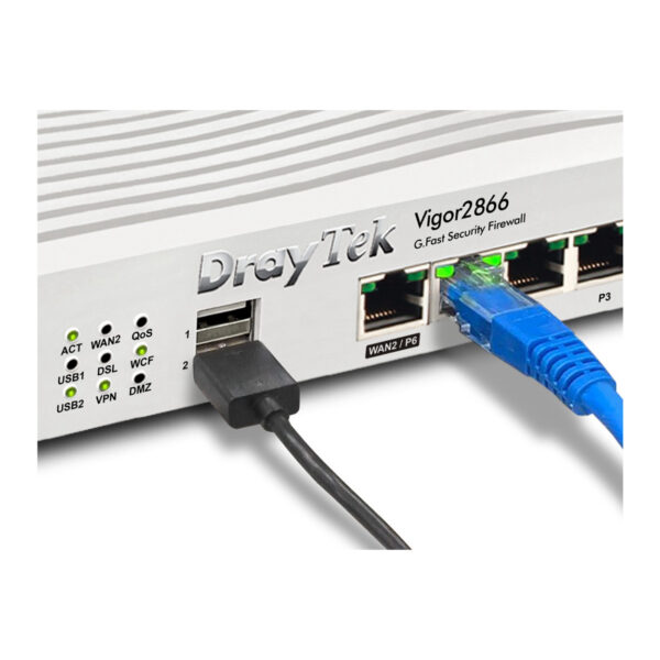 Draytek Vigor 2866Ax (WiFi6) VDSL2 & ADSL2+ Dual-WAN Wireless Security - Görsel 4