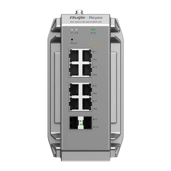 RUIJIE RG-NIS3100 8Port RJ45 Gigabit PoE/PoE+, 2Port SFP,240W Endüstriyel Switch - Görsel 6