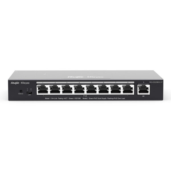RUIJIE REYEE RG-ES209GC-P 8GE Port 120W Poe, 1GE Uplink Cloud Yönetilebilir Swit - Görsel 2