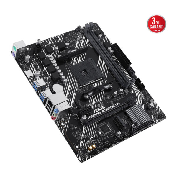 ASUS PRIME A520M-R AMD A520 AM4 DDR4 5100 HDMI M2 USB3.2 mATX - Görsel 5