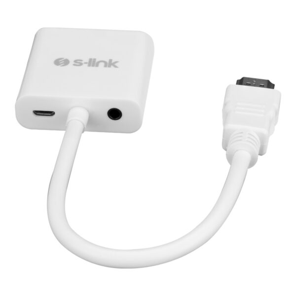 S-LINK SL-HVS13 HDMI to VGA + Audio Micro Usb Çevirici - Görsel 4