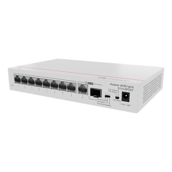 HUAWEI eKitEngine S110-8P2ST 8GE PoE Port (124W), 1GE Uplink, 1xSFP Switch - Görsel 4