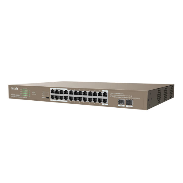 TENDA TEG1126P-24-410W 22GE PoE Port (370W), 2xCombo SFP Switch - Görsel 3