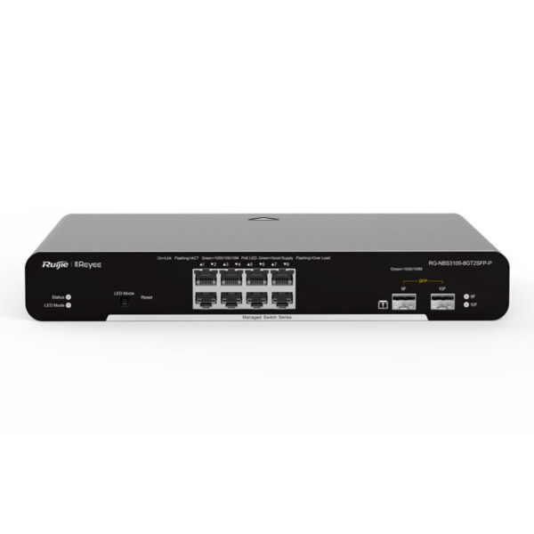 RUIJIE-REYEE RG-NBS3100-8GT2SFP-P 8GEPort+2x1GESFP 125W Poe Yönetilebilir Switch - Görsel 4