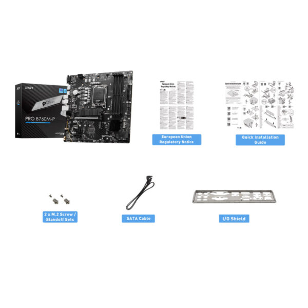 MSI PRO B760M-P SOKET 1700 DDR5 6800(OC) PCI-E ,M.2 USB3.2 HDMI,DP,VGA 1x 1G LAN - Görsel 6