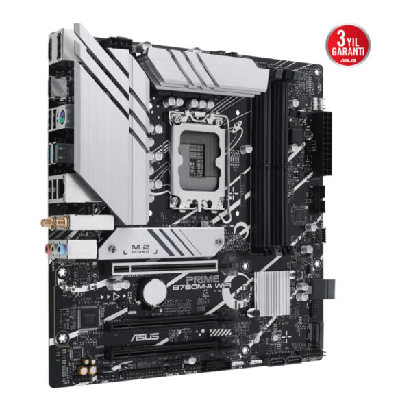 ASUS PRIME B760M-A WIFI Intel B760 LGA1700 DDR5 7200 HDMI VGA 2x M2 USB3.2 AX Wi - Görsel 6