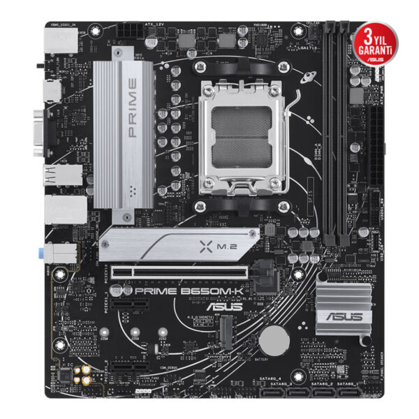 ASUS PRIME B650M-K AM5 DDR5 SES GLAN HDMI/VGA SATA3 USB3.2 mATX - Görsel 6