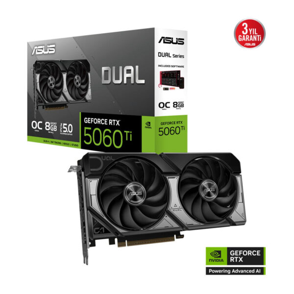 8 GB ASUS DUAL-RTX5060TI-O8G RTX 5060TI GDDR7 128Bit OC Ekran Kartı - Görsel 9
