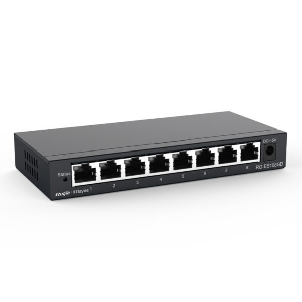 RUIJIE REYEE RG-ES108GD 8GE PORT  Metal Yönetilemez Switch - Görsel 2