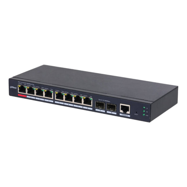 DAHUA S4210-8GT-110 10-Port Managed Desktop Gigabit Switch with 8-Port PoE - Görsel 2