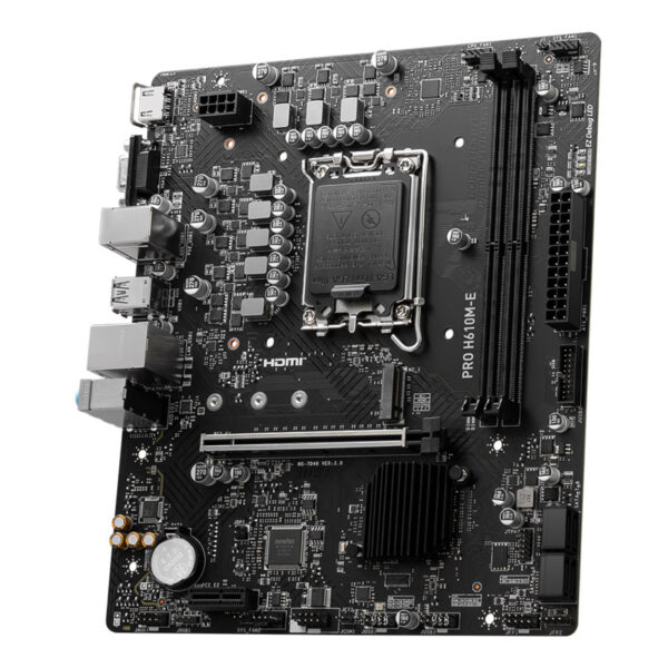 MSI MB PRO H610M-E SOKET 1700 DDR5 5600MHZ(OC) HDMI VGA M.2 USB3.2 1x 1G LAN mAT
