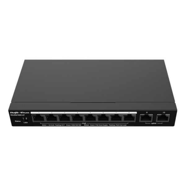 RUIJIE REYEE RG-ES210GC-LP 8GE Port 70W Poe, 2GE Uplink Cloud Yönetilebilir Swit - Görsel 3