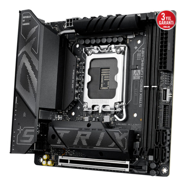 ASUS ROG STRIX B860-I GAMING WIFI LGA1851 DDR5 8800 WiFi7+BT AURA RGB 2.5GLAN Mi - Görsel 3