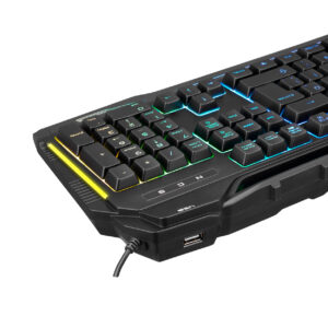 RAMPAGE KB-R63 STAGE 4 Makro Fonksiyon Sese Duyarlı Işıklı RGB Q USB Oyuncu Klav