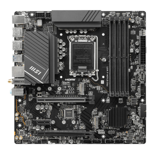 MSI PRO B760M-A WIFI SOKET 1700 DDR5 6800(OC) PCI-E M.2 USB3.2 HDMIDP 1X 2.5G LA