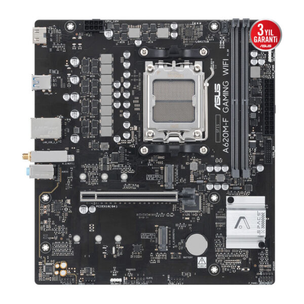ASUS A620M-F GAMING WIFI AM5 DDR5 8000 HDMI 2xM2 WiFi6E+BT AURA RGB 2.5GLAN mATX - Görsel 4