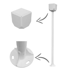 KameraKutusu TRK-250+154 2,5 Metre Metal Kamera Direği ( TRK-154 Dahil