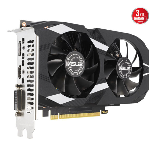 6 GB ASUS DUAL-RTX3050-O6G RTX 3050 GDDR6 96bit 1537MHz OC DVI HDMI DP EKRAN KAR - Görsel 2