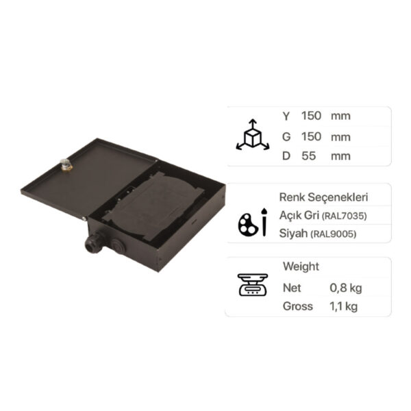 Erat Fiber 6 Port SC DX Small Duvar Tipi Fiber Panel