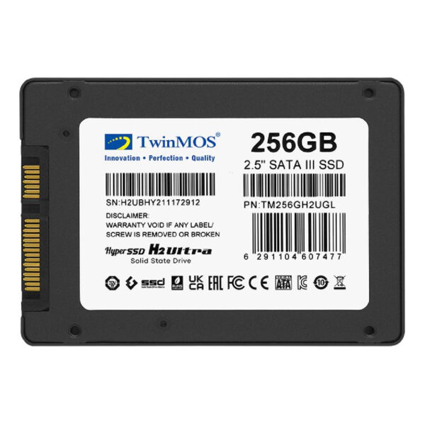 TwinMOS 256GB 2.5" SATA3 SSD 580Mb-550Mb/s TLC 3DNAND - Görsel 3