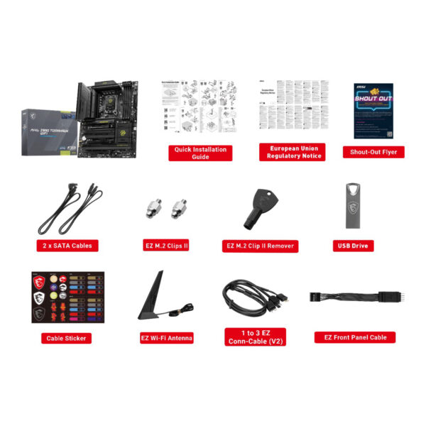 MAG Z890 TOMAHAWK WIFI SOKET 1851 DDR5 9200MHZ(OC) USB 20Gbps 4xM.2 2xTB4 HDMI D - Görsel 2