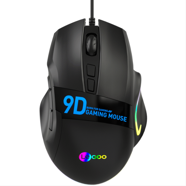 LENOVO LECOO MS130 SİYAH KABLOL RGB LED AYDINLATMALI 7200DPI MAKRO OYUNCU MOUSE - Görsel 4