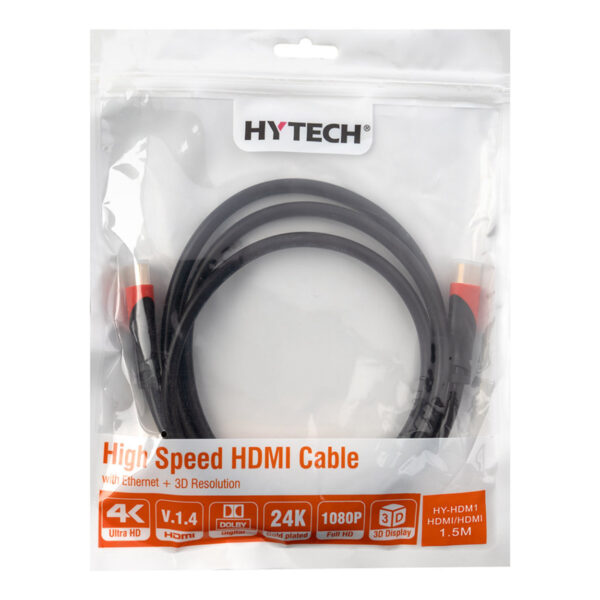 HYTECH HY-HDM1 1.5m HDMI TO HDMI  Altın Uçlu 24K 1.4 Ver. 3D Kablosu