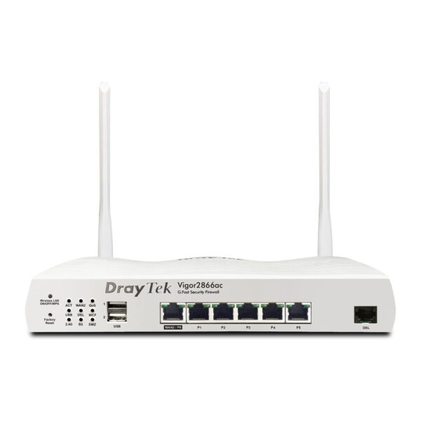Draytek Vigor 2866Ax (WiFi6) VDSL2 & ADSL2+ Dual-WAN Wireless Security - Görsel 2