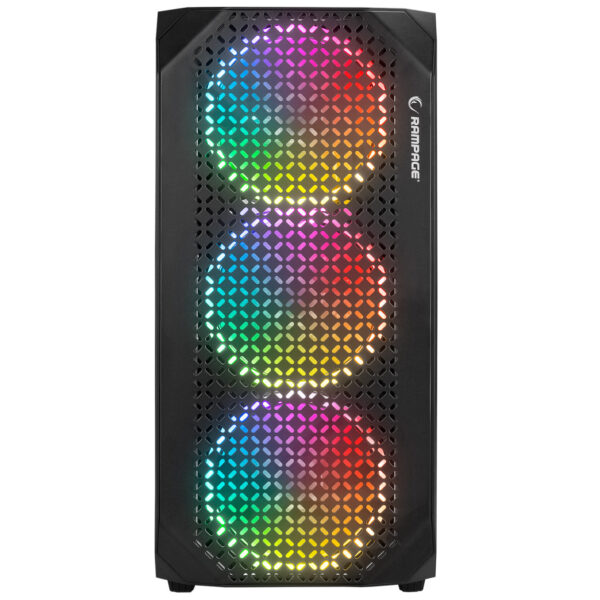 RAMPAGE ZUKO 600W 80+ BRONZE Siyah 4*14cm Rainbow Temperli Camlı ATX Mid-T Gamin - Görsel 5