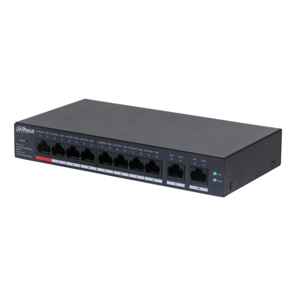 DAHUA CS4010-8GT-110 8GE PoE Port (110W) 2GE Uplink Cloud Managed Desktop Switch - Görsel 2