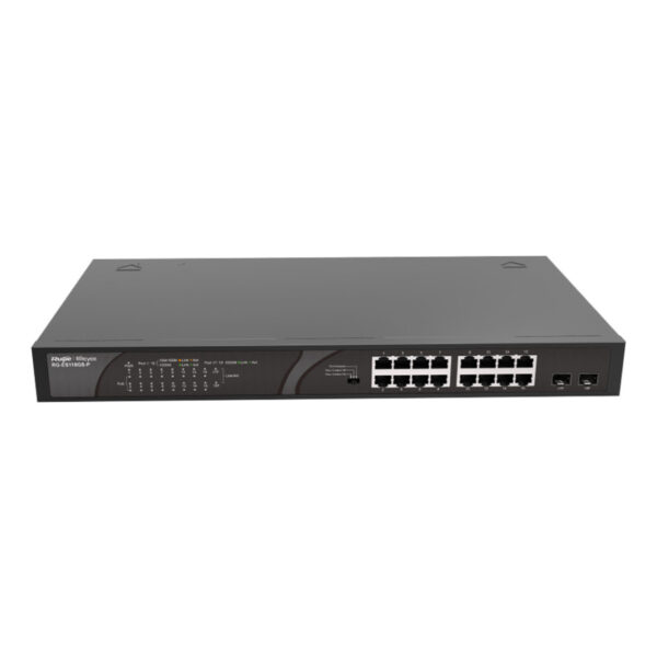 RUIJIE REYEE RG-ES118GS-P 16GE Port 247W Poe,  2GE SFP Uplink Rackmount Switch
