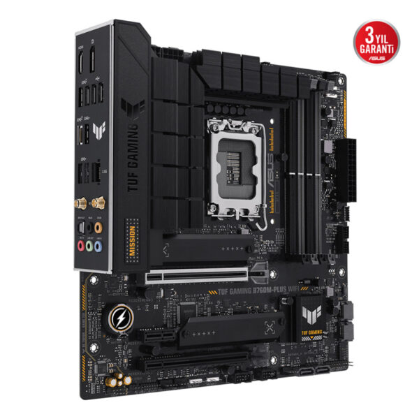 ASUS TUF GAMING B760M-PLUS WIFI Intel B760 LGA1700 DDR5 7200 HDMI VGA 2x M2 USB3 - Görsel 4
