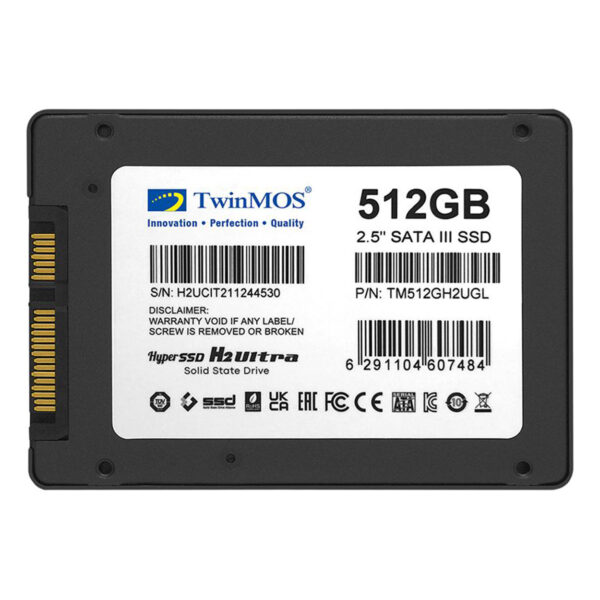 TwinMOS 512GB 2.5" SATA3 SSD 580Mb-550Mb/s TLC 3DNAND - Görsel 4