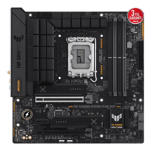 ASUS TUF GAMING B760M-PLUS WIFI Intel B760 LGA1700 DDR5 7200 HDMI VGA 2x M2 USB3 - Görsel 5