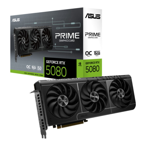 16 GB ASUS PRIME-RTX5080-O16G RTX 5080 GDDR7 256bit OC HDMI 3xDP DLSS4 EKRAN KAR - Görsel 2