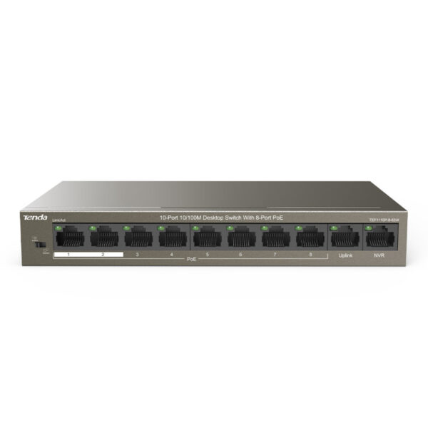 TENDA TEF1110P-8-63W 8FE PoE Port (58W), 2FE Uplink Desktop Switch - Görsel 2