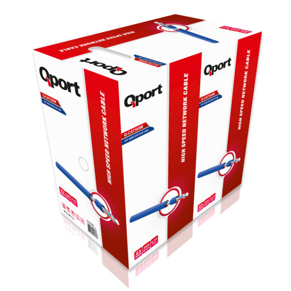 QPORT 305M UTP 23AWG 0,57MM NETWORK AĞ KABLOSU MAVİ (Q-CAT6M) - Görsel 3