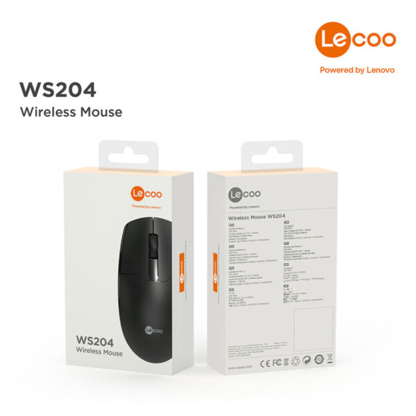 LENOVO LECOO WS204 SİYAH KABLOSUZ MOUSE - Görsel 8