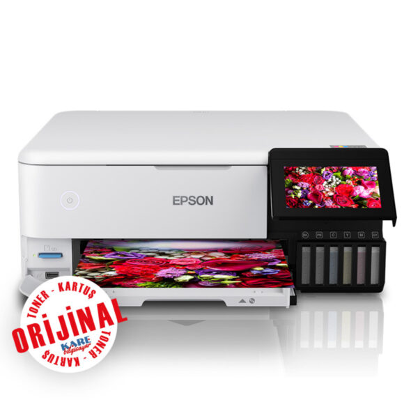 EPSON L8160 EcoTank A4 WiFi, Eth.Dublex, Yazıcı Tarayıcı,Fotokopi LCD - Görsel 2