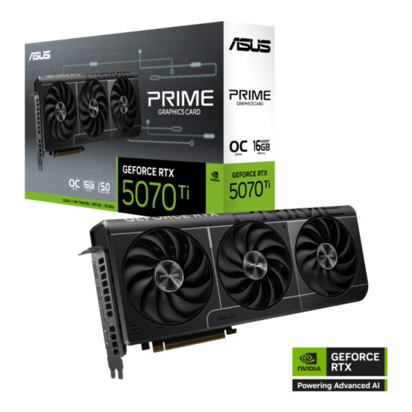 16 GB ASUS PRIME-RTX5070TI-16G RTX 5070TI GDDR7 256bit OC 2xHDMI 3xDP DLSS4 EKRA - Görsel 2