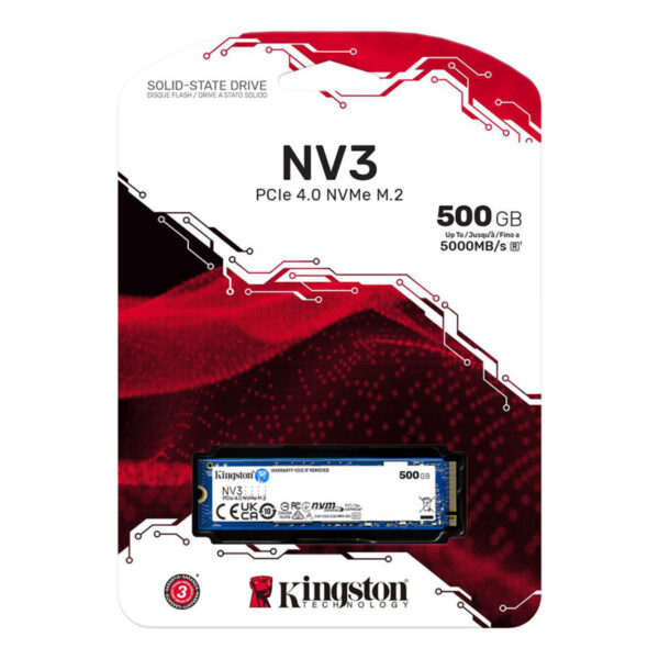 KINGSTON SNV3S 500GB NV3 M.2 NVMe 5000/3000MB/s SNV3S/500G - Görsel 3