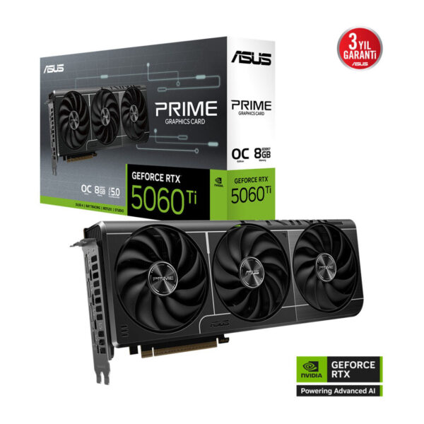 8 GB ASUS PRIME-RTX5060TI-O8G RTX 5060TI GDDR7 128Bit OC Ekran Kartı - Görsel 6