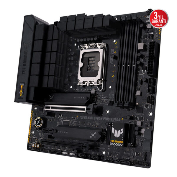 ASUS TUF GAMING B760M-PLUS WIFI D4 Intel B760 LGA1700 DDR4 5333 DP HDMI 3x M2 US - Görsel 4